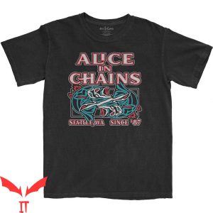 Vintage Alice In Chains T-Shirt Retro Totem Fish Tee Shirt