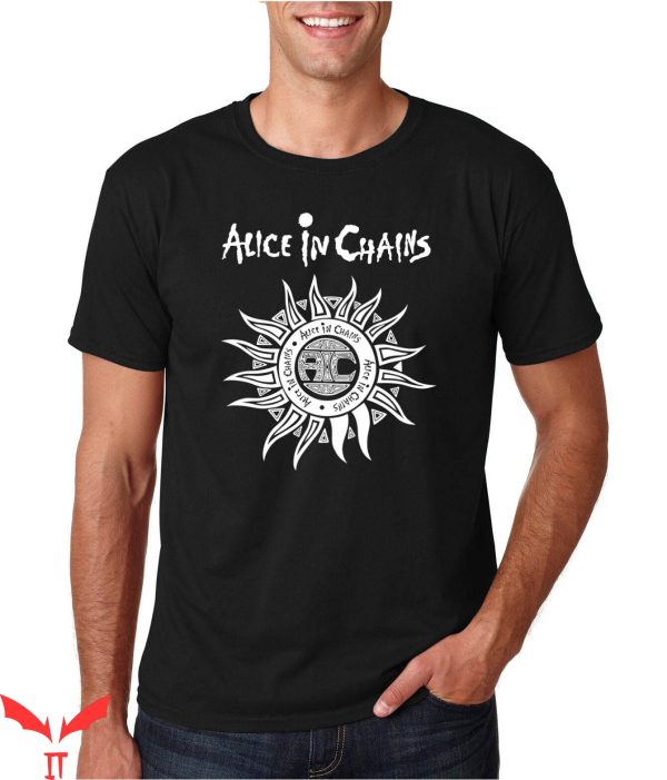Vintage Alice In Chains T-Shirt Tribal Sun Retro Style Tee