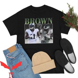 Vintage Brown T-Shirt AJ Brown Philadelphia Eagles Retro 90s
