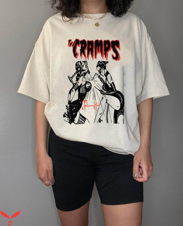 Vintage Cramps T-Shirt Flame Job Rare 1990s Tour Shirt