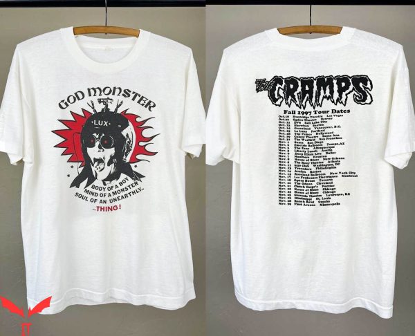 Vintage Cramps T-Shirt The Cramps God Monster Tour 1997