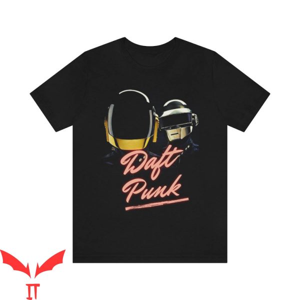 Vintage Daft Punk T-Shirt Electronic Duo Minimalist