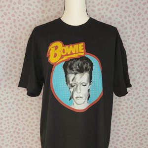 Vintage David Bowie T-Shirt David Bowie Aladdin Blue Circle