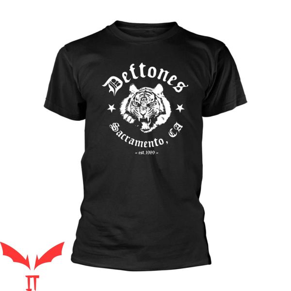 Vintage Deftones T-Shirt Metal Music Rock Tiger Sacramento