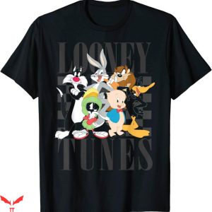 Vintage Looney Tunes T-Shirt 90’s Style Group Shot Funny
