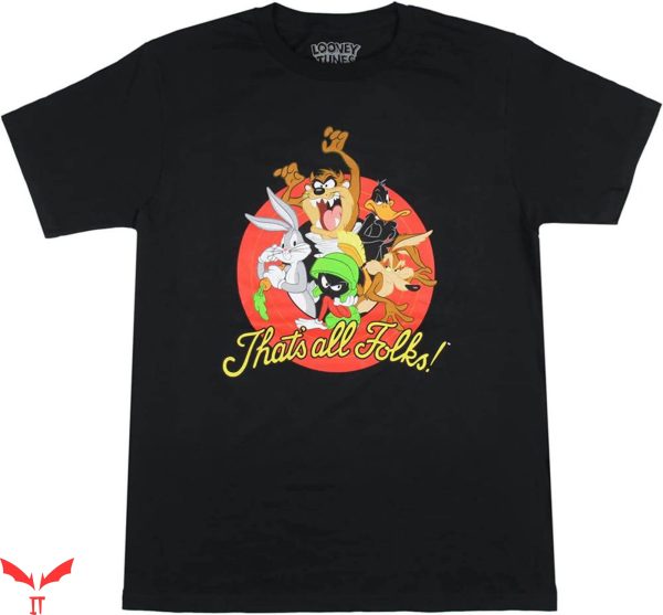 Vintage Looney Tunes T-Shirt Circle Logo That’s All Folks