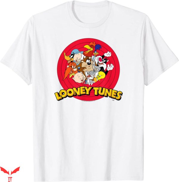 Vintage Looney Tunes T-Shirt Group Logo Funny Cartoon