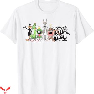Vintage Looney Tunes T-Shirt Group Shot Line Up Funny Tee