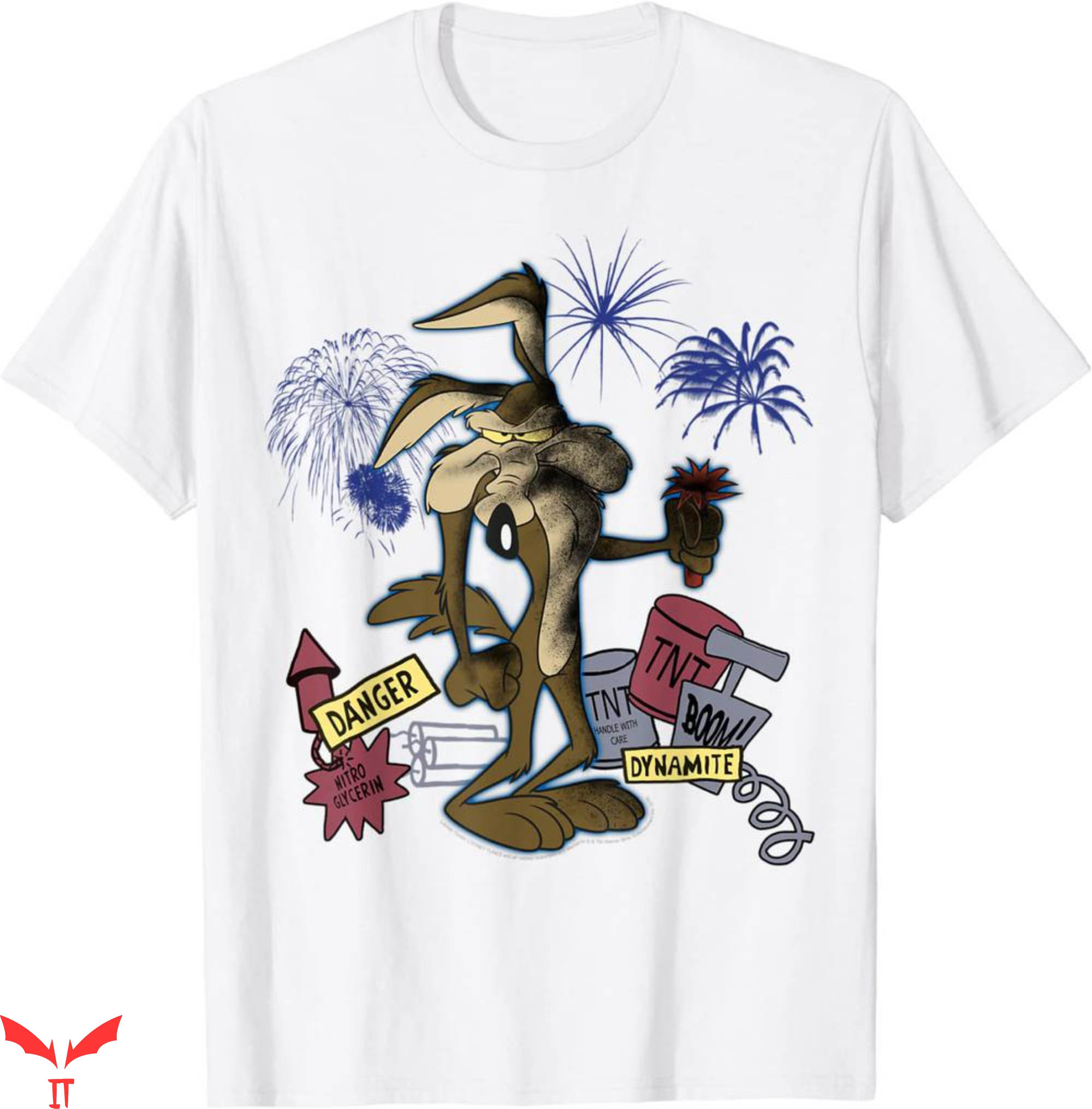 Vintage Looney Tunes T-Shirt Wile E. Coyote Funny Cartoon