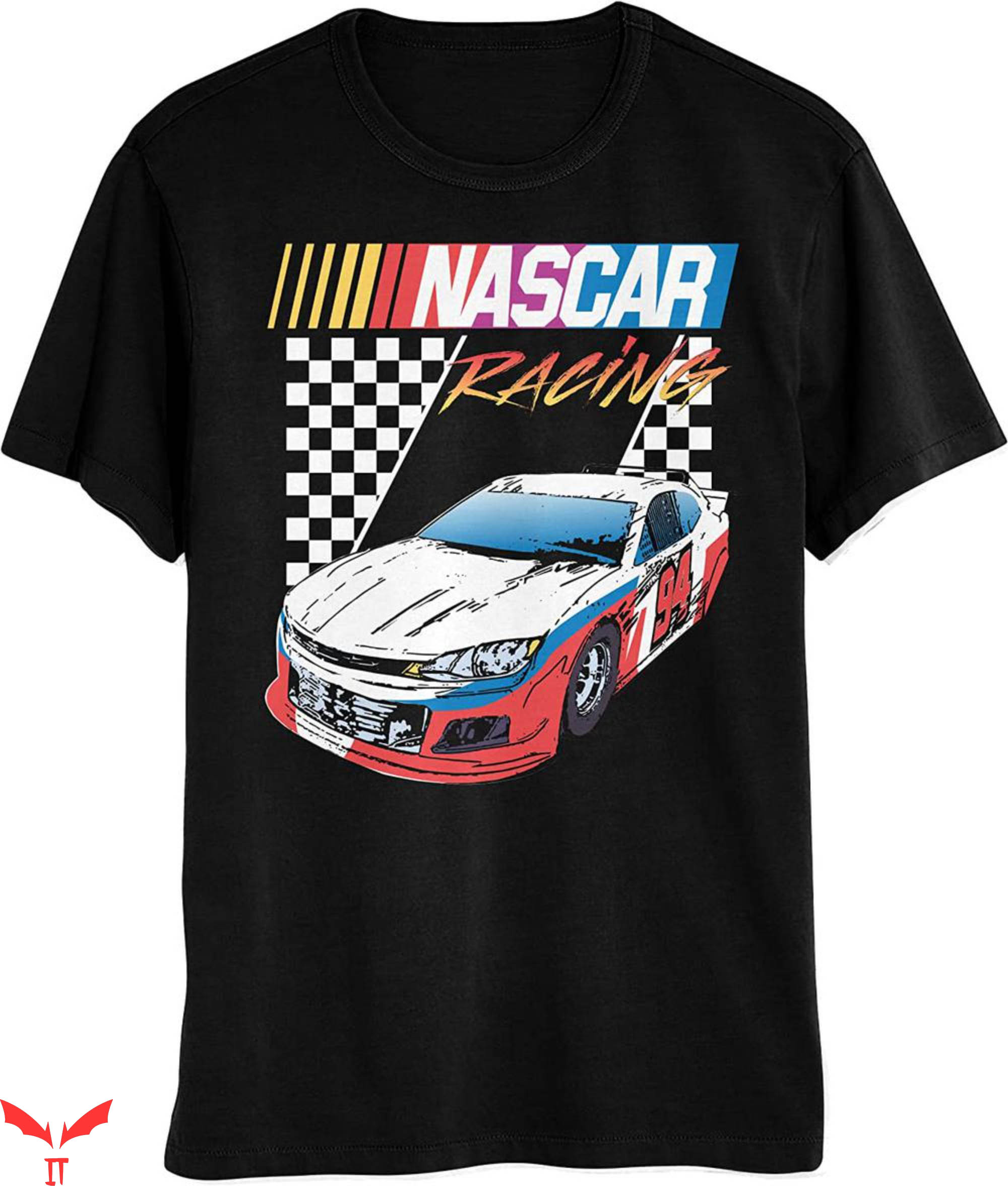 Vintage Nascar T-Shirt Red-White 94 Car Retro Racing Style