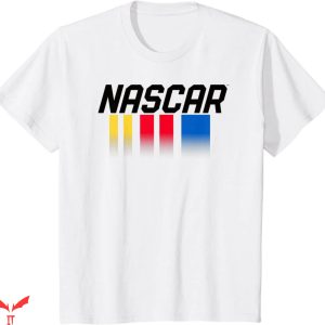 Vintage Nascar T-Shirt Vertical Stripes Fade Retro Racing