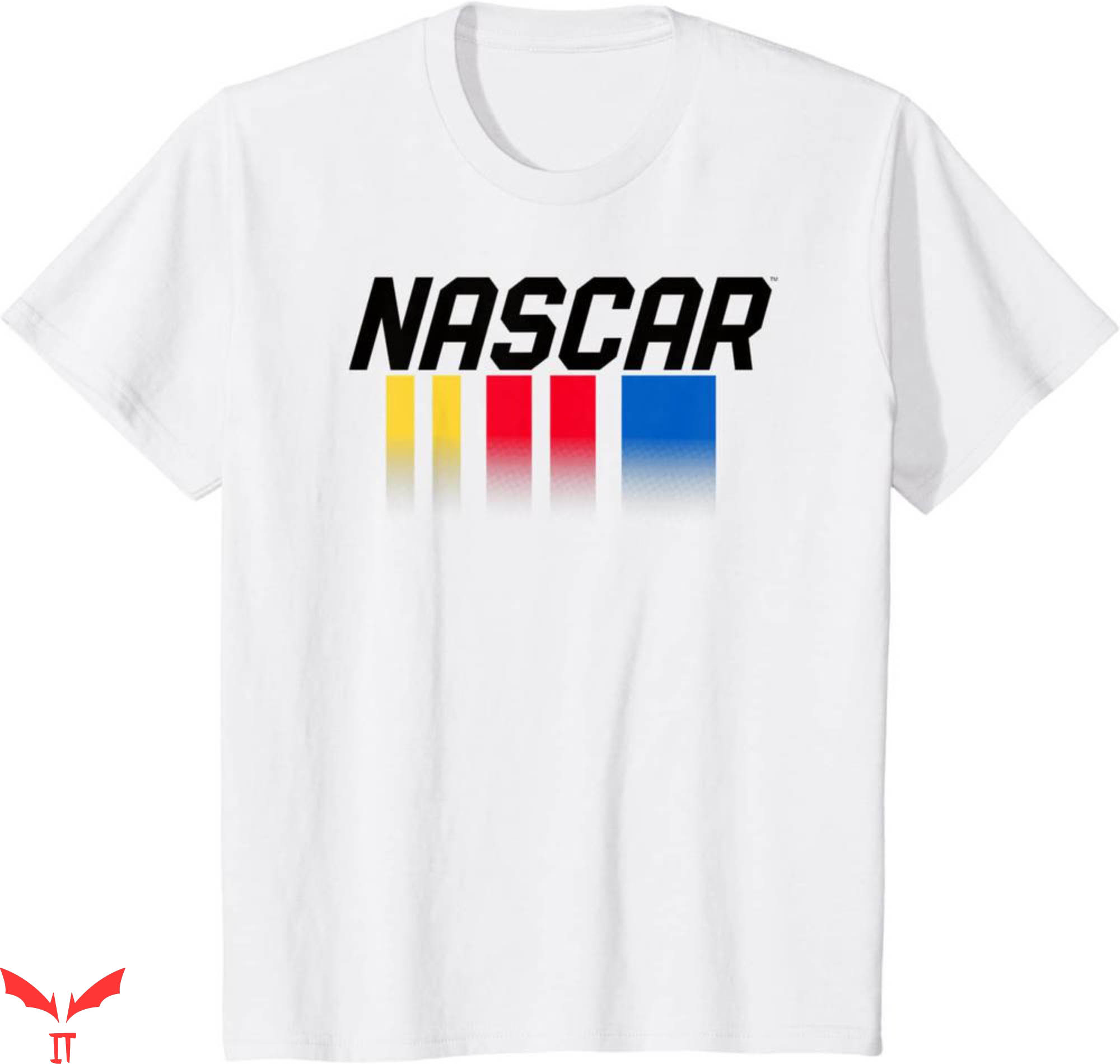 Vintage Nascar T-Shirt Vertical Stripes Fade Retro Racing