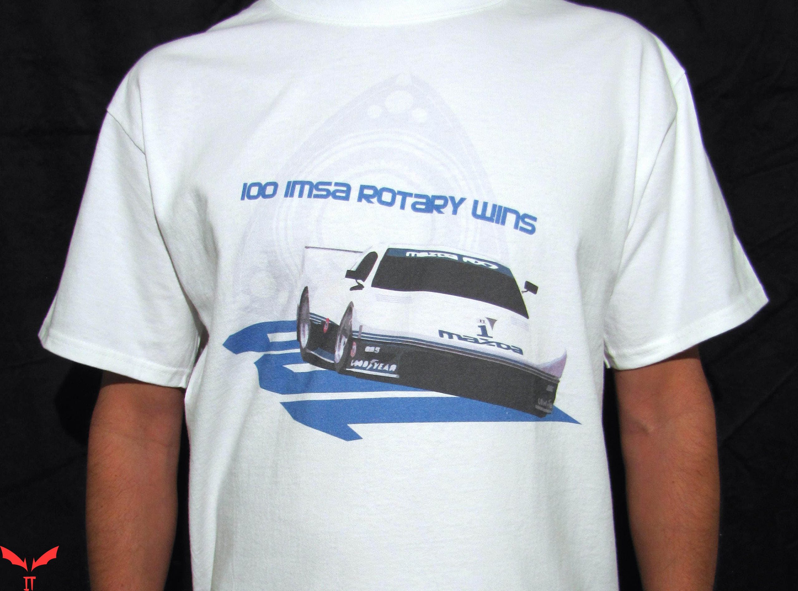 Vintage Race T-Shirt Mazda IMSA GTO 100 Rotary Wins T-shirt