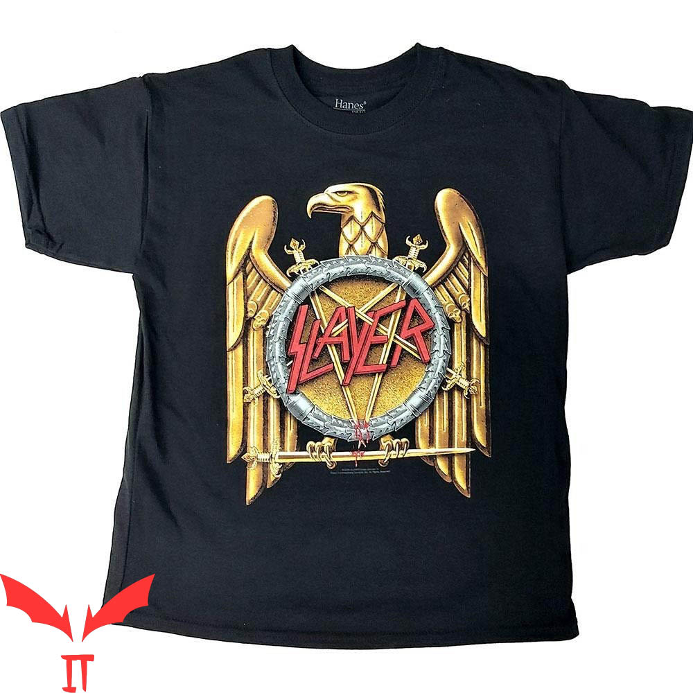 Vintage Slayer T-Shirt Gold Eagle Retro Rock Style Tee Shirt