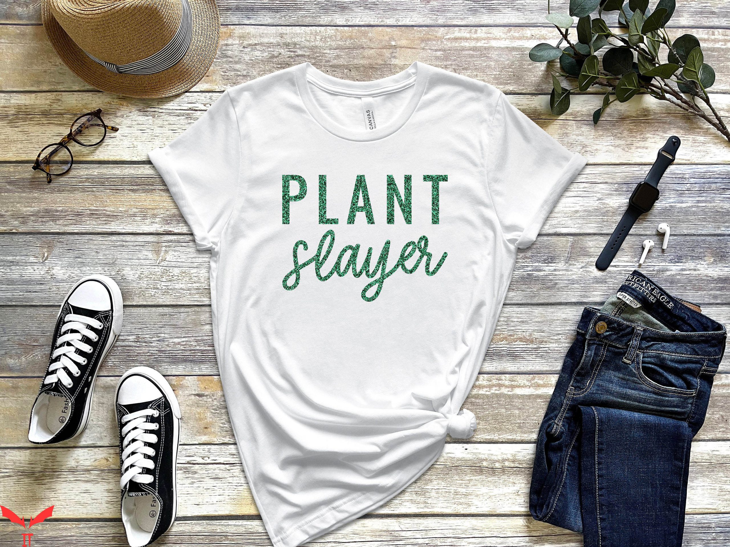 Vintage Slayer T-Shirt Plant Slayer Glitter Funny Vegan