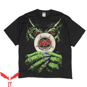 Vintage Slayer T-Shirt Root Of All Evil Rock Style Tee Shirt