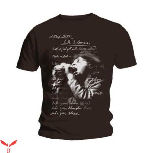 Vintage The Doors T-Shirt La Woman Lyrics Rock Metal Music