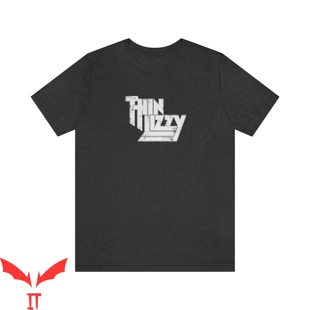 Vintage Thin Lizzy T-Shirt Rock Band Logo Metal Style Tee