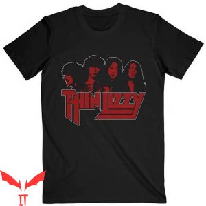 Vintage Thin Lizzy T-Shirt Trendy Rock Band Photo Logo