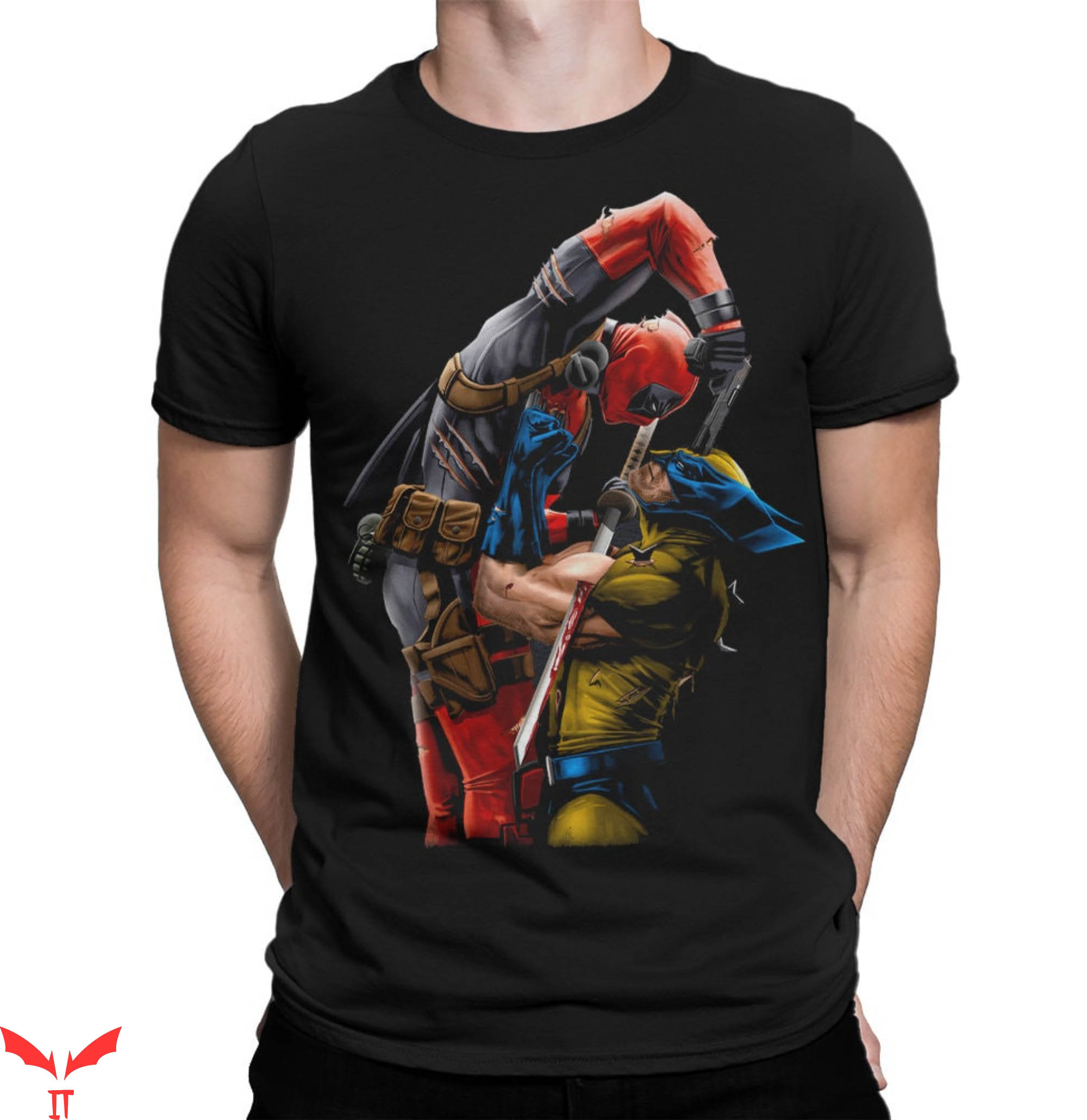 Vintage Wolverine T-Shirt Deadpool Vs Wolverine X-Men Shirt