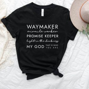 Way Maker T-Shirt Christian Religious Faith Bible Verse Tee