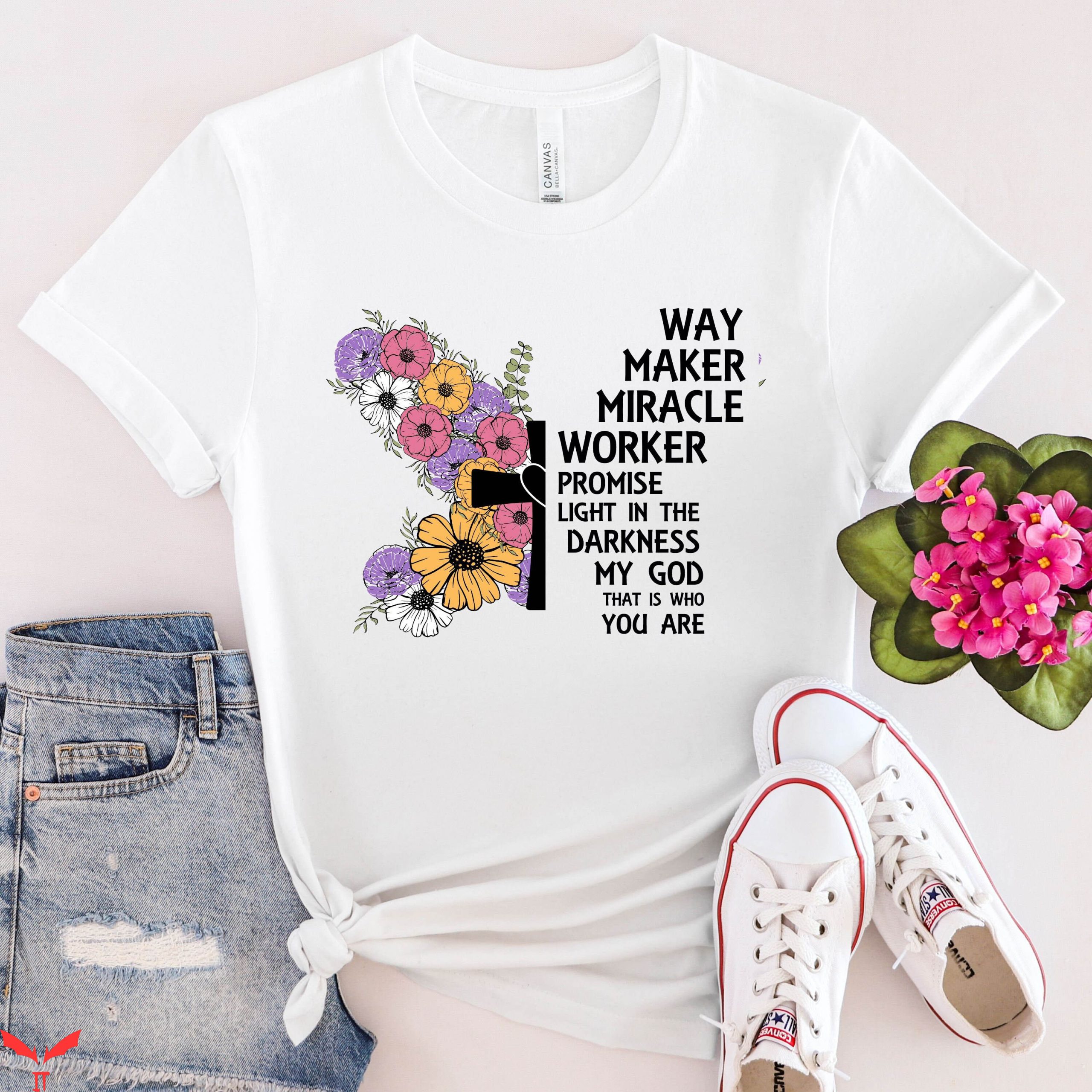 Way Maker T-Shirt Miracle Worker Promise Keeper Faith