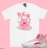 White Pink T-Shirt Hug Me Hyper Pink Shirt