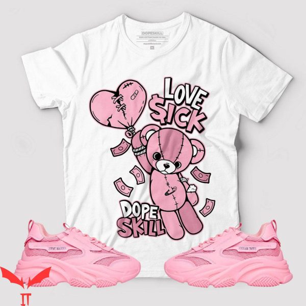 White Pink T-Shirt Love Sick Possession Hot Pink T-Shirt