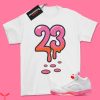 White Pink T-Shirt Pinksicle Safety Orange T-Shirt