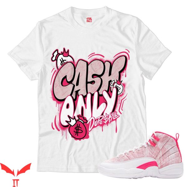 White Pink T-Shirt White Pink Cash Only Shirt