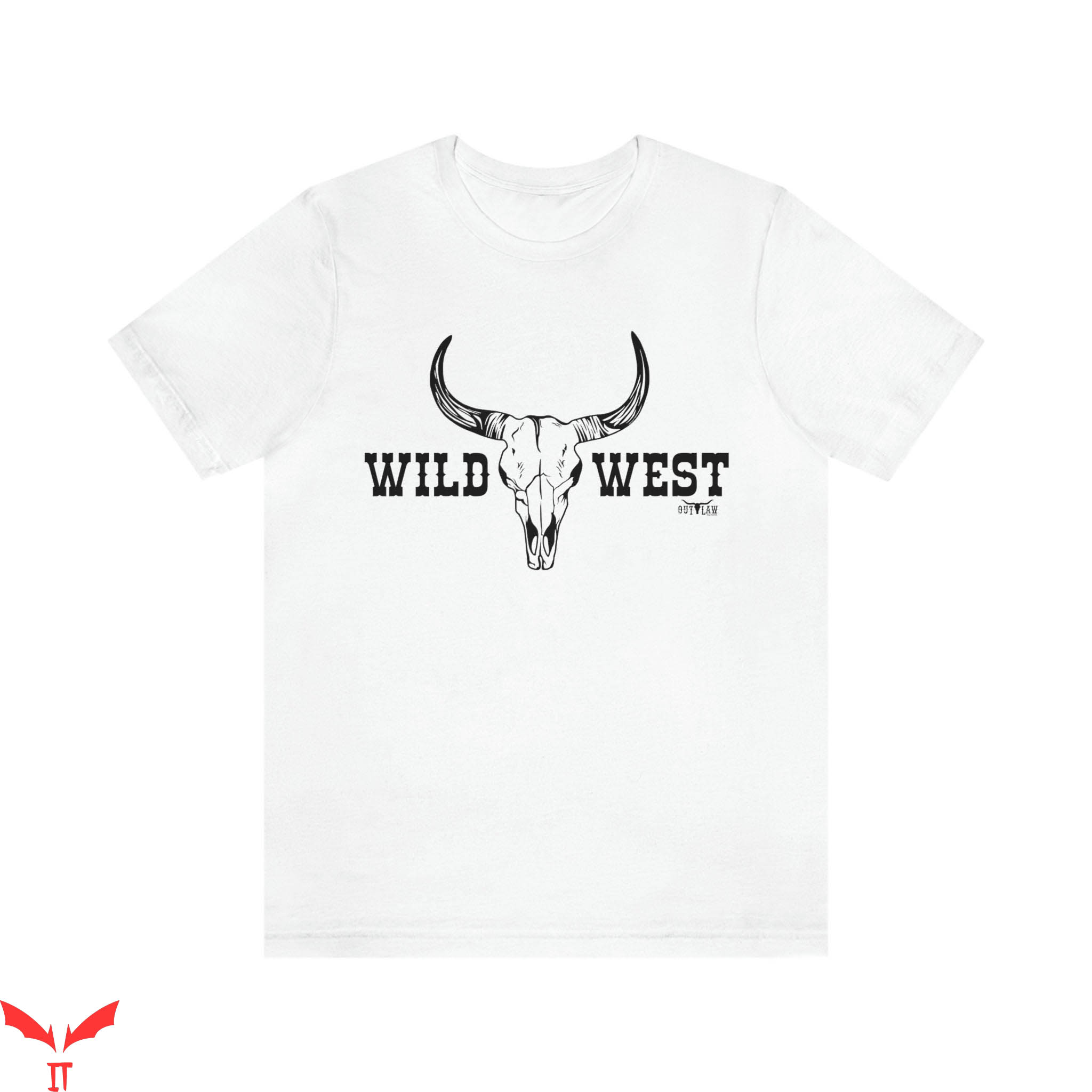Wild West T-Shirt Western Cowgirl Cowboy Wear Wild Tee Shirt