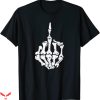 Womens Offensive T-Shirt Offensive Biker Middle Finger Skull