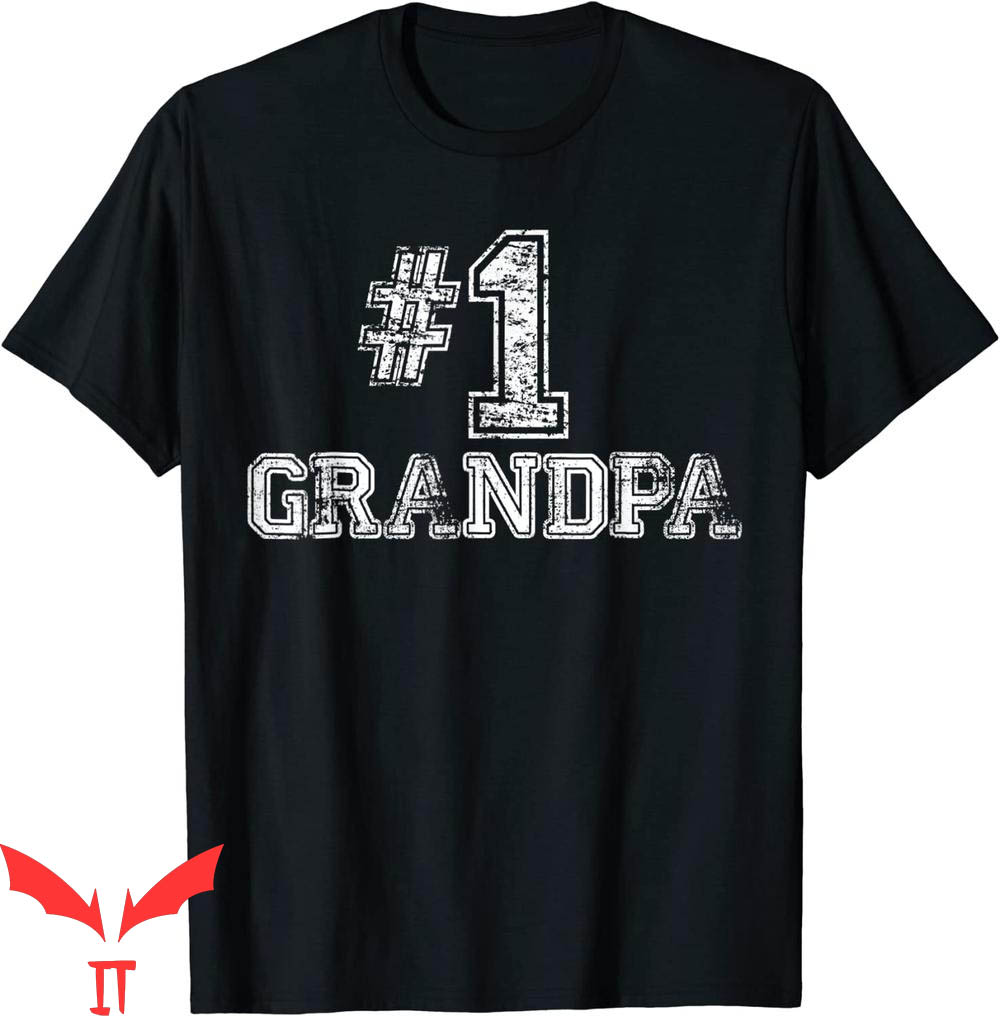 1 Grandpa T-Shirt Number One Father's Day Trendy Tee