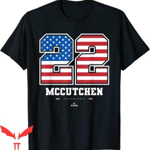 Andrew McCutchen T-Shirt US Flag Number Sports Trendy Tee