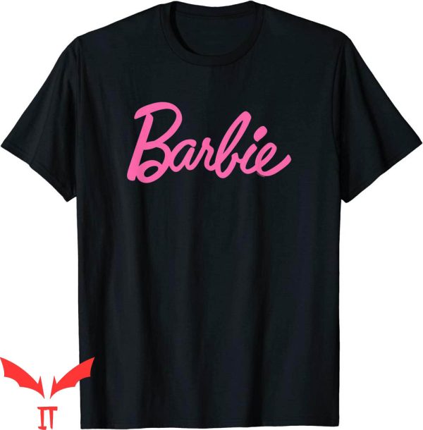 Barbie Birthday T-Shirt Barbie Classic Pink Logo Tee Shirt