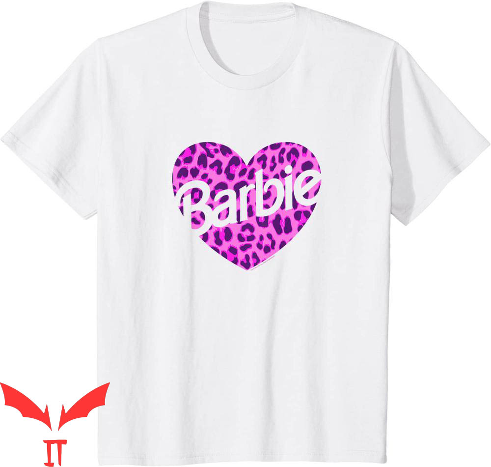 Barbie Birthday T-Shirt Barbie Leopard Heart Logo Tee Shirt