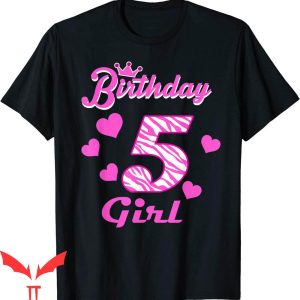 Barbie Birthday T-Shirt Happy Birthday Party 5 Years Old