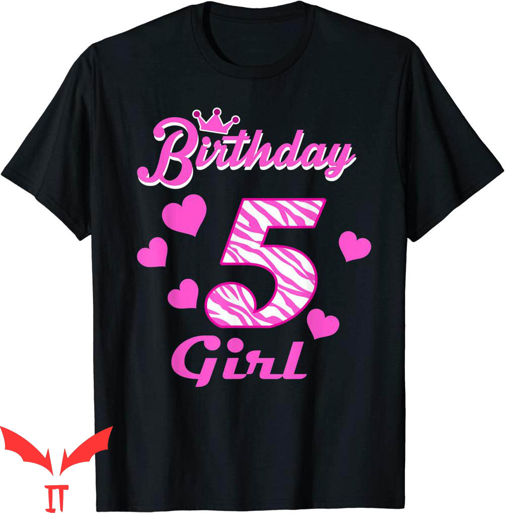 Barbie Birthday T-Shirt Happy Birthday Party 5 Years Old