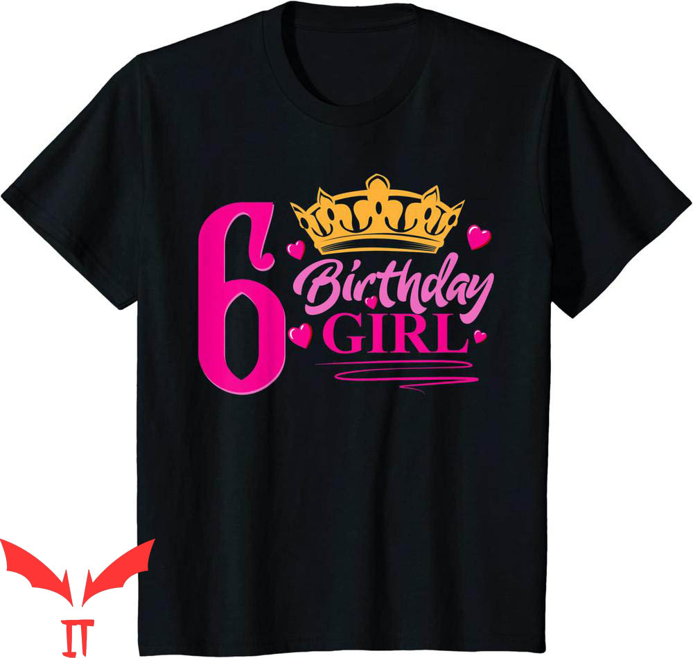 Barbie Birthday T-Shirt Queen 6th Birthday Girl Party Tee