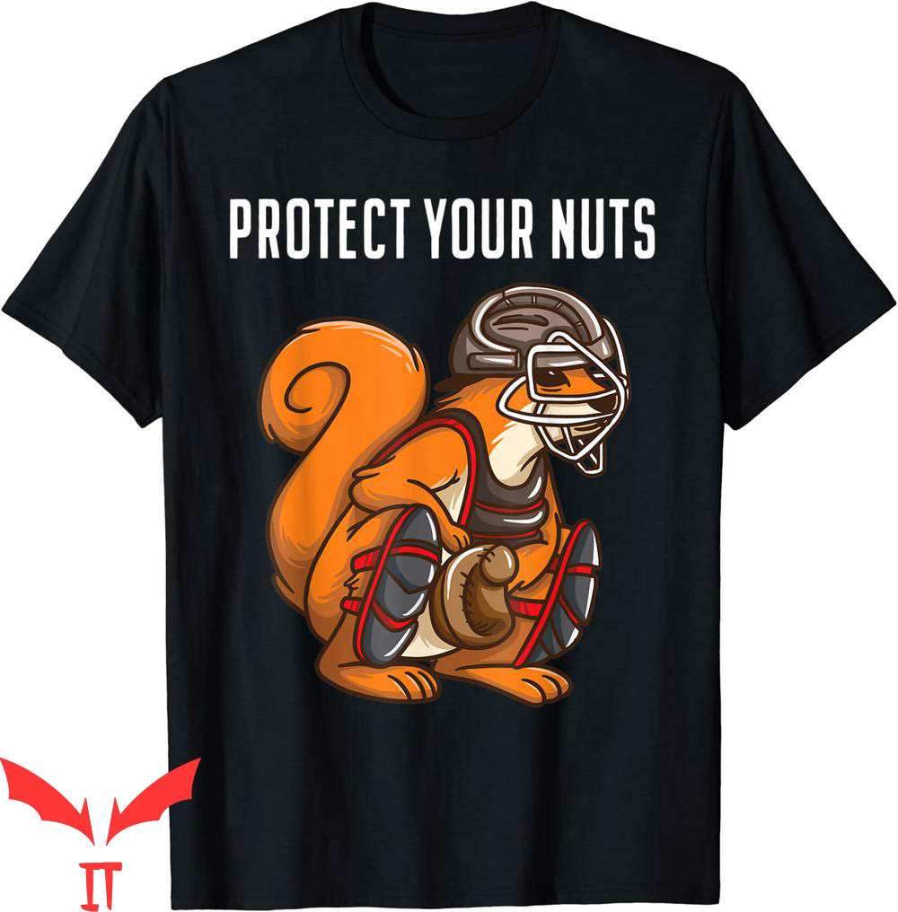 Baseball Catcher T-Shirt Funny Squirrel Lover Baseball