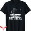 Baseball Catcher T-Shirt Thou Shalt Not Steal Religious Tee