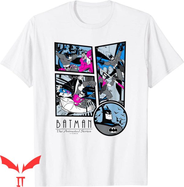 Batman The Animated Series T-Shirt Action Comic Panels