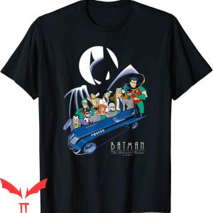 Batman The Animated Series T-Shirt Batmobile Group Poster