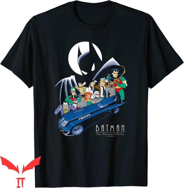 Batman The Animated Series T-Shirt Batmobile Group Poster