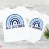 Big Sister Big Brother T-Shirt Big Bro Cute Rainbow Matching
