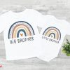 Big Sister Big Brother T-Shirt Big Bro Cute Rainbow Shirt