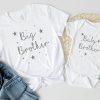Big Sister Big Brother T-Shirt Grey Stars Matching Sibling