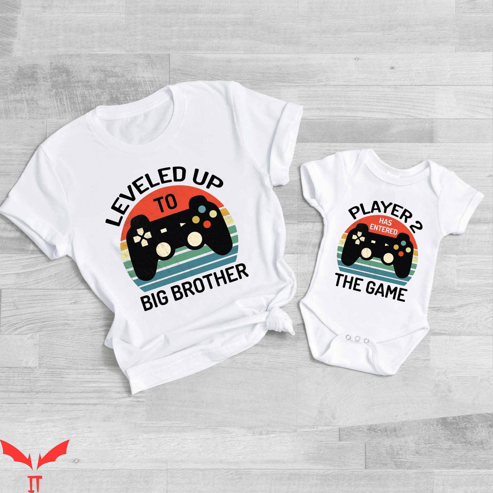 Big Sister Big Brother T-Shirt Leveled Up To Big Bro Player Big Sister Big Brother T-Shirt Leveled Up To Big Bro Player