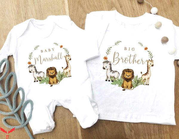 Big Sister Big Brother T-Shirt Siblings Matching New Baby