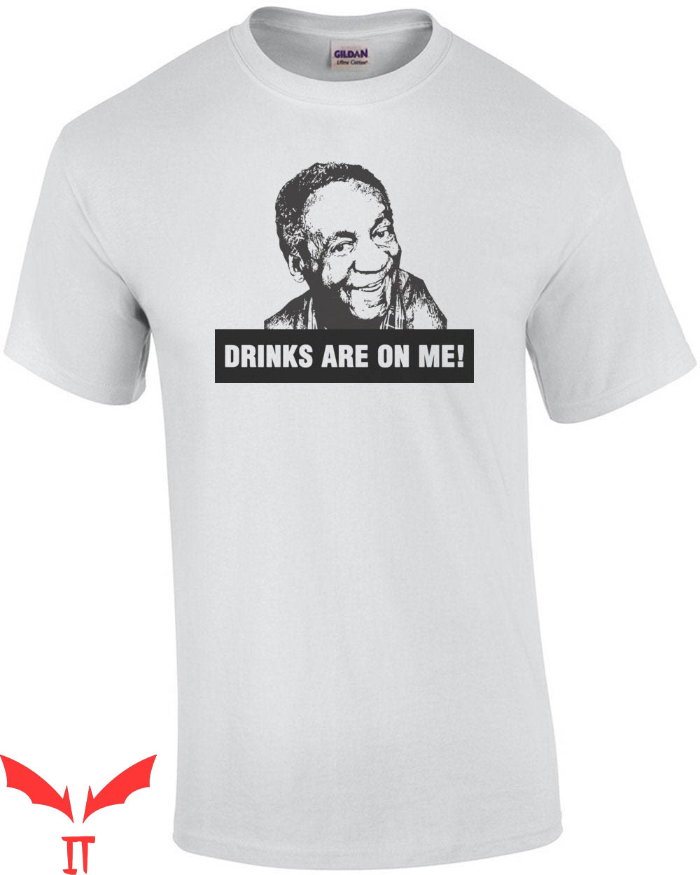 Bill Cosby T-Shirt Cosby Drinks Are On Me Funny Meme Tee